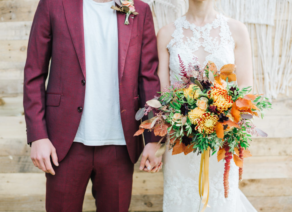 Outdoor Autumn Wedding with Luxe Styling at The Orchards at Chesfield