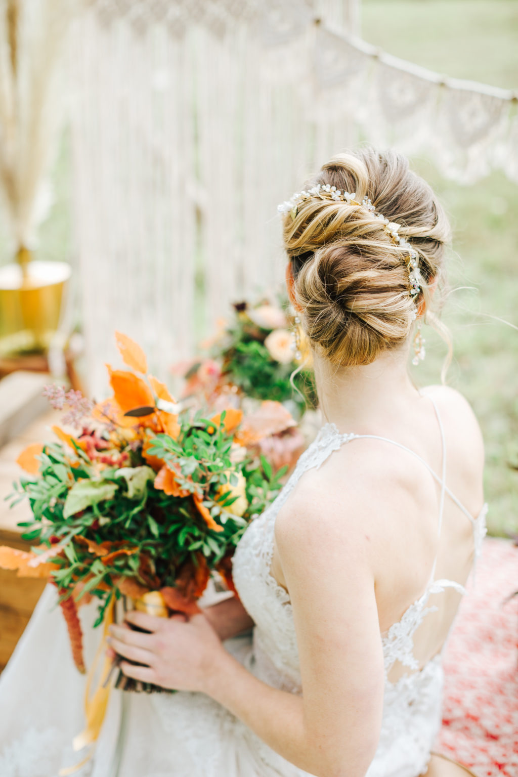 Outdoor Autumn Wedding with Luxe Styling at The Orchards at Chesfield