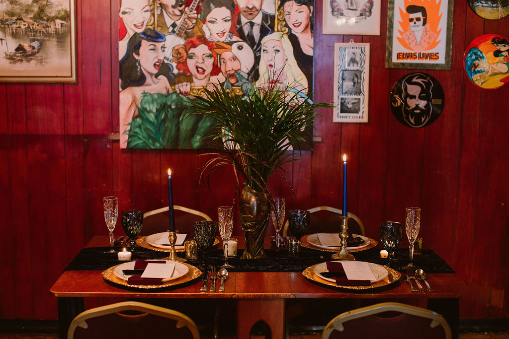 Vintage Cabaret Wedding Inspiration at The Lucky 7 Club Devon