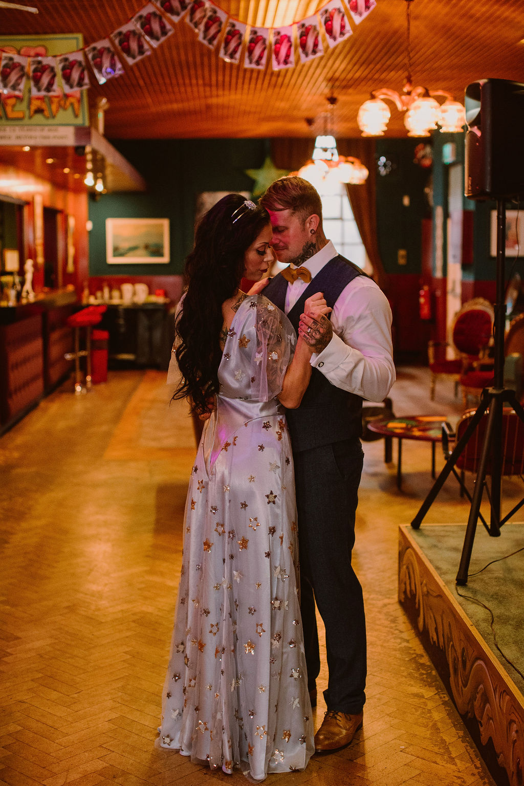 Vintage Cabaret Wedding Inspiration at The Lucky 7 Club Devon