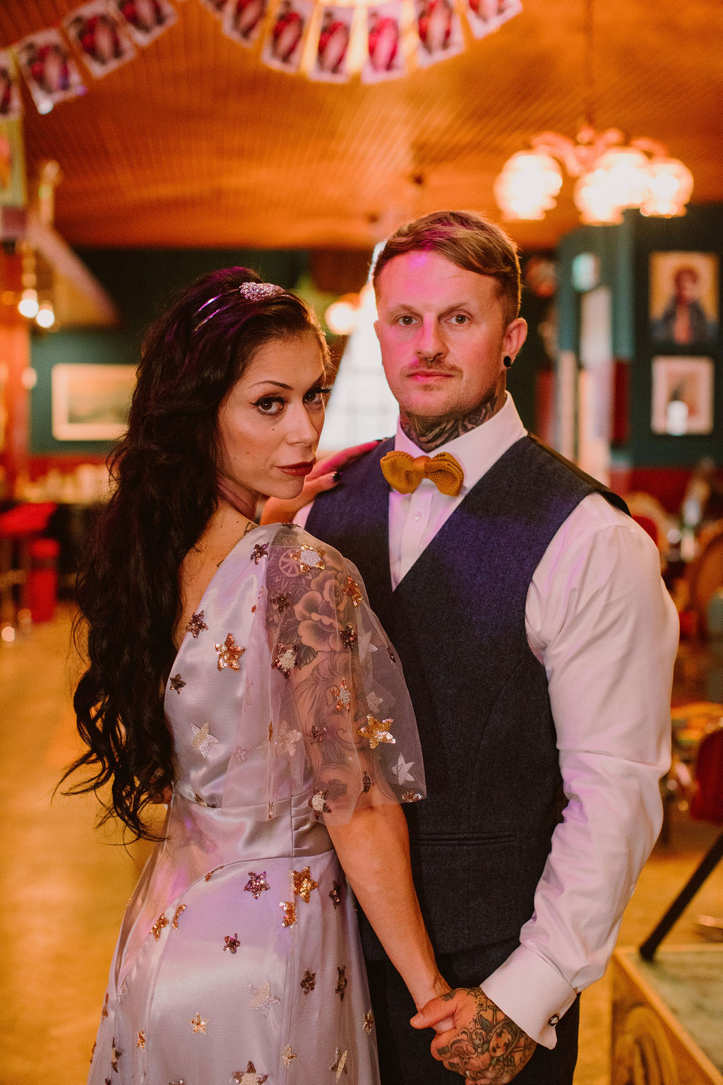 Vintage Cabaret Wedding Inspiration at The Lucky 7 Club Devon