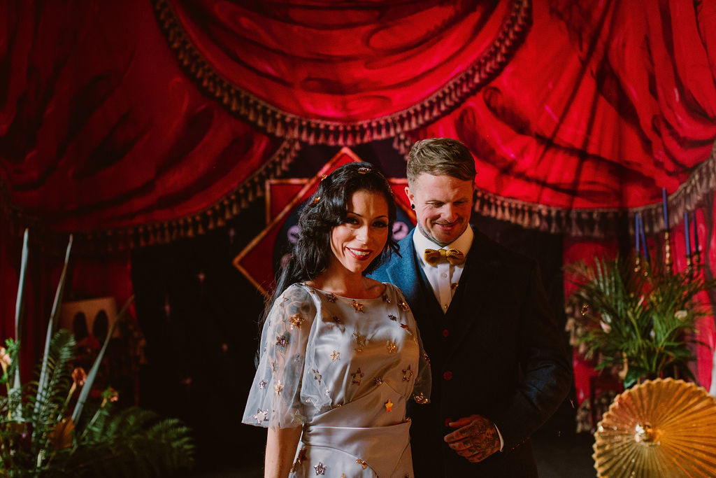 Vintage Cabaret Wedding Inspiration at The Lucky 7 Club Devon