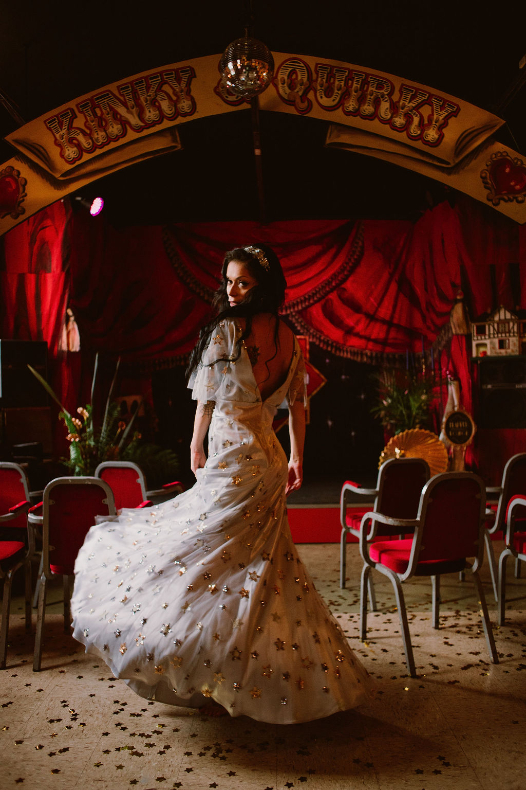 Vintage Cabaret Wedding Inspiration at The Lucky 7 Club Devon