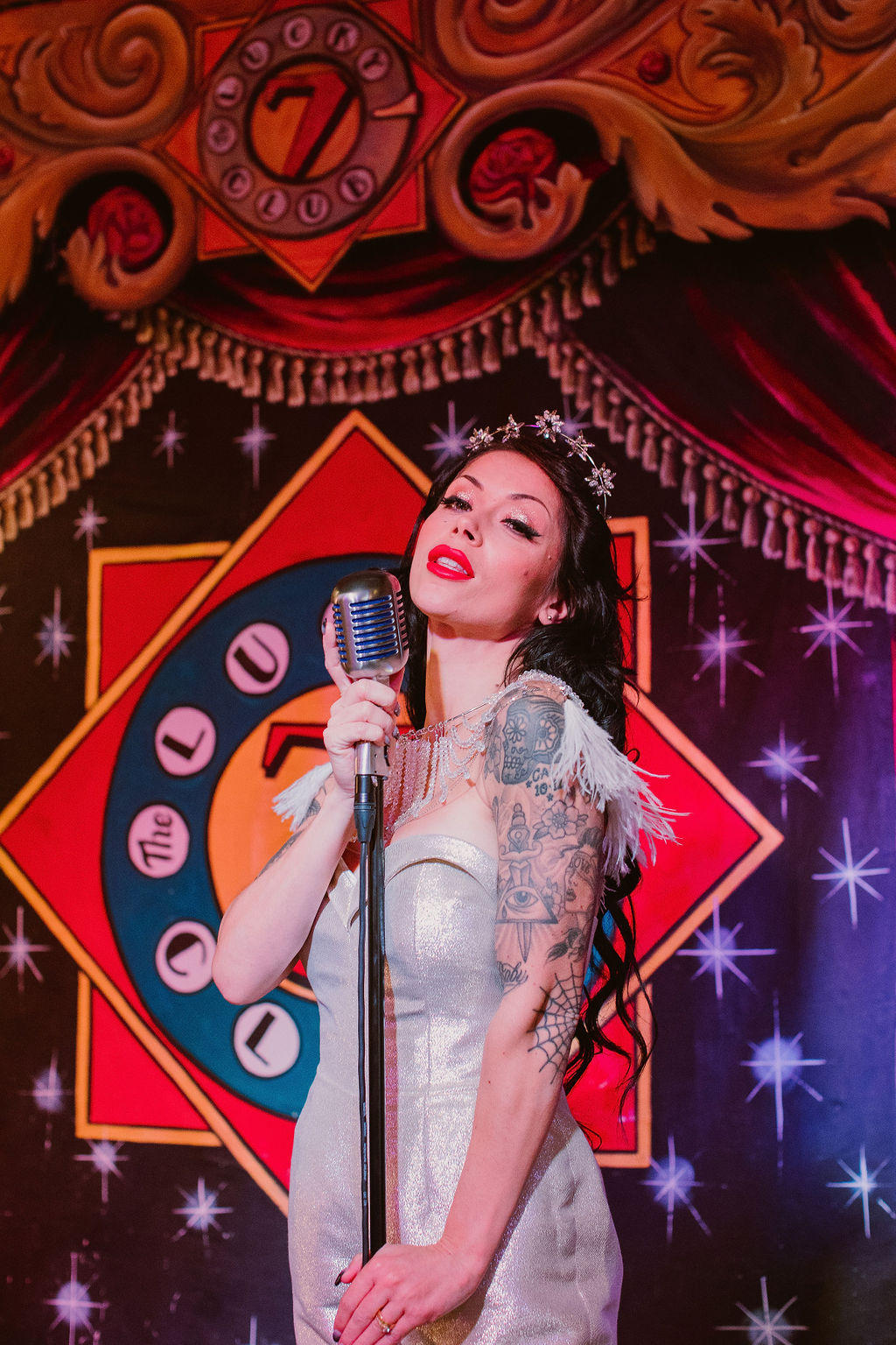 Vintage Cabaret Wedding Inspiration at The Lucky 7 Club Devon