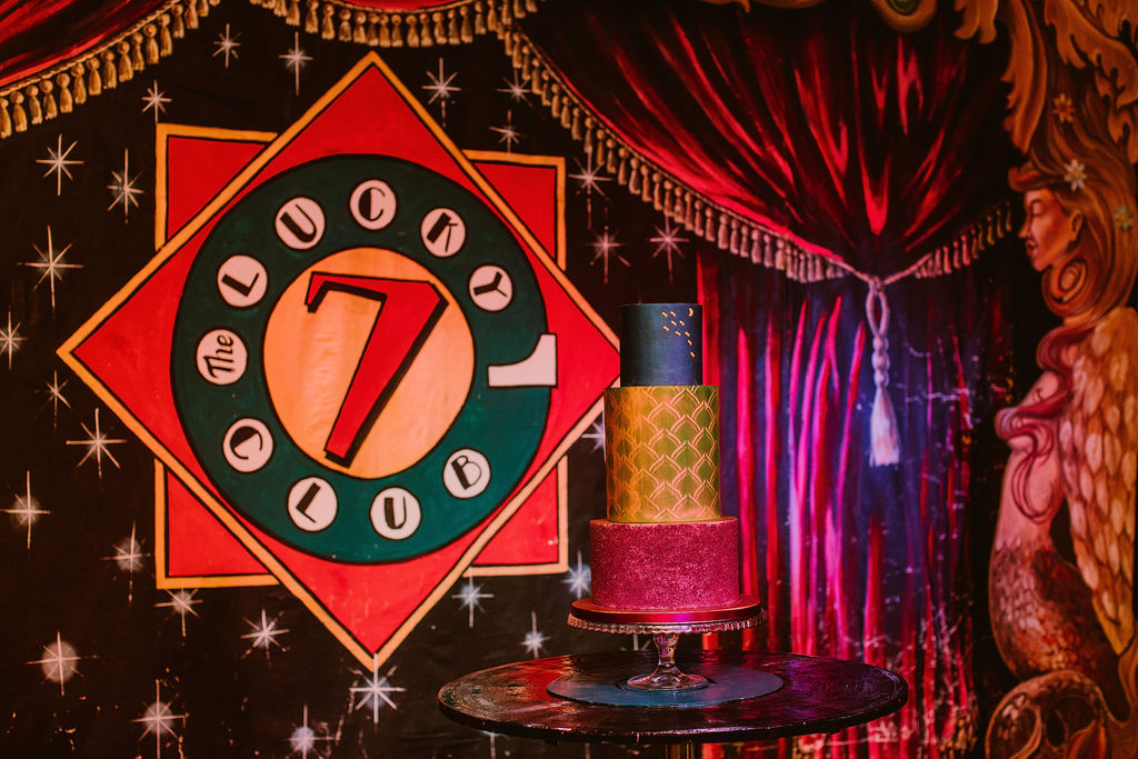 Vintage Cabaret Wedding Inspiration at The Lucky 7 Club Devon