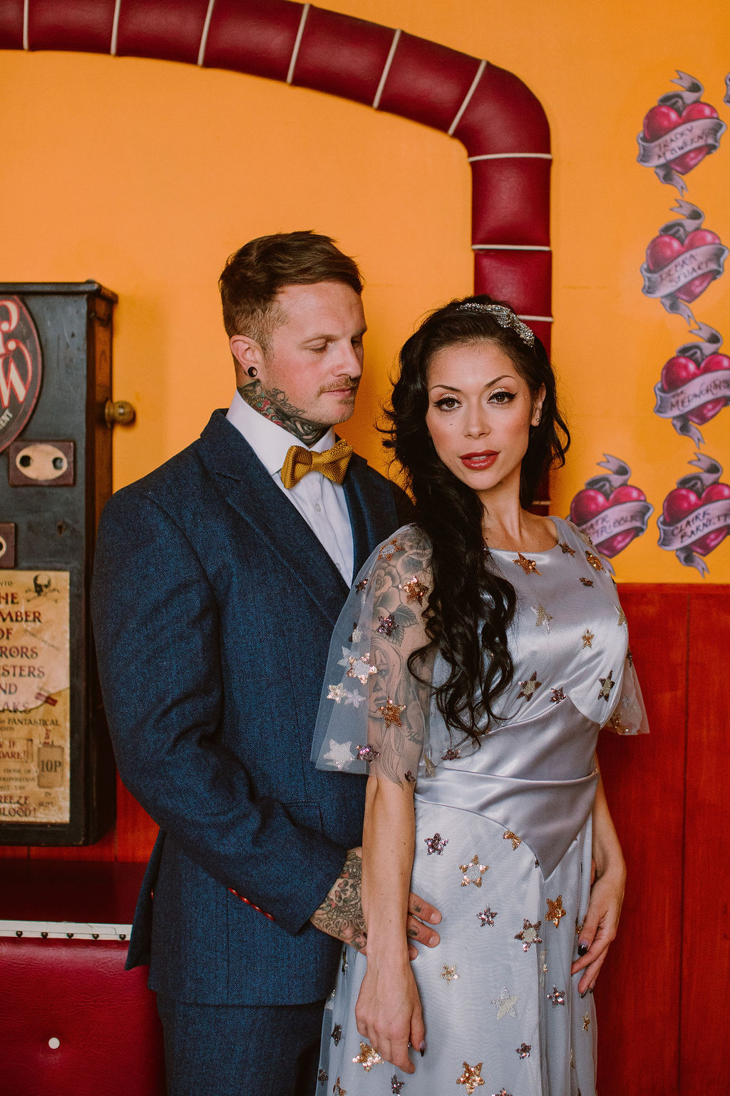 Vintage Cabaret Wedding Inspiration at The Lucky 7 Club Devon