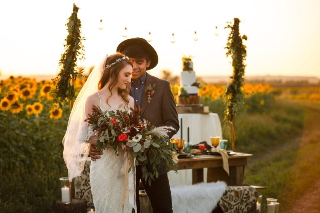 Sunflower Wedding Inspiration at Black Hills South Dakota