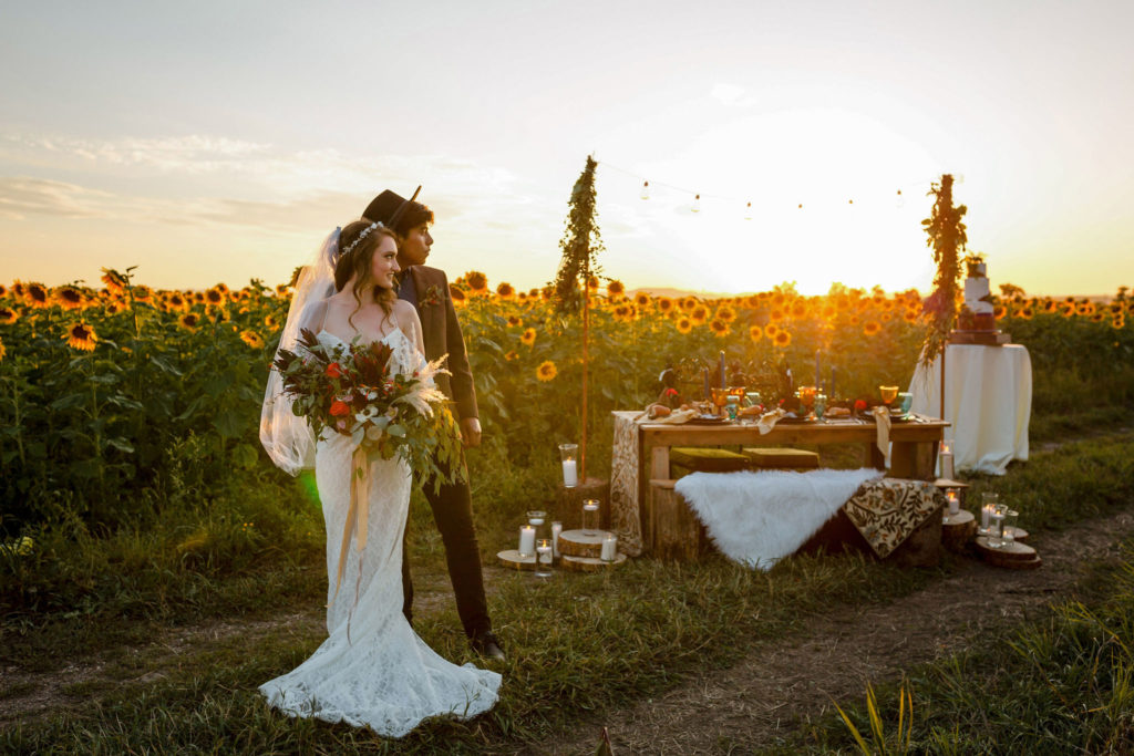 Sunflower Wedding Inspiration at Black Hills South Dakota