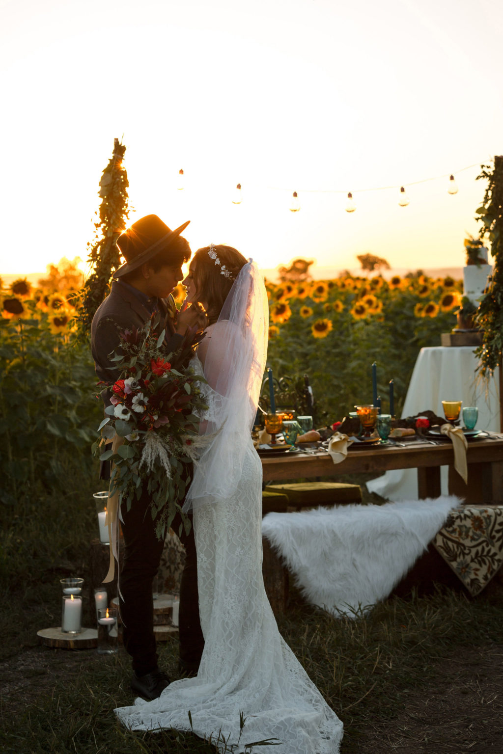 Sunflower Wedding Inspiration at Black Hills South Dakota