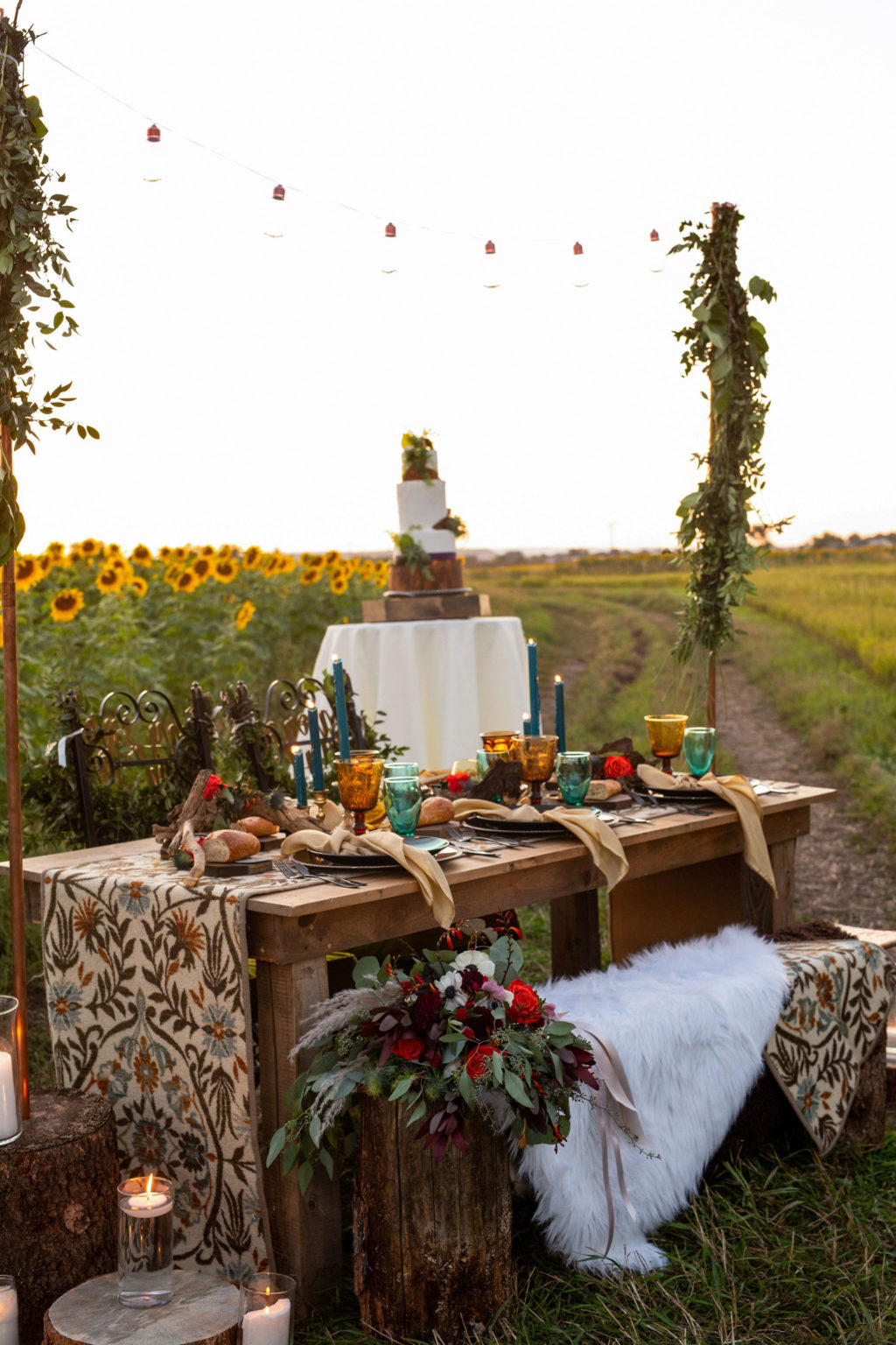 Sunflower Wedding Inspiration at Black Hills South Dakota