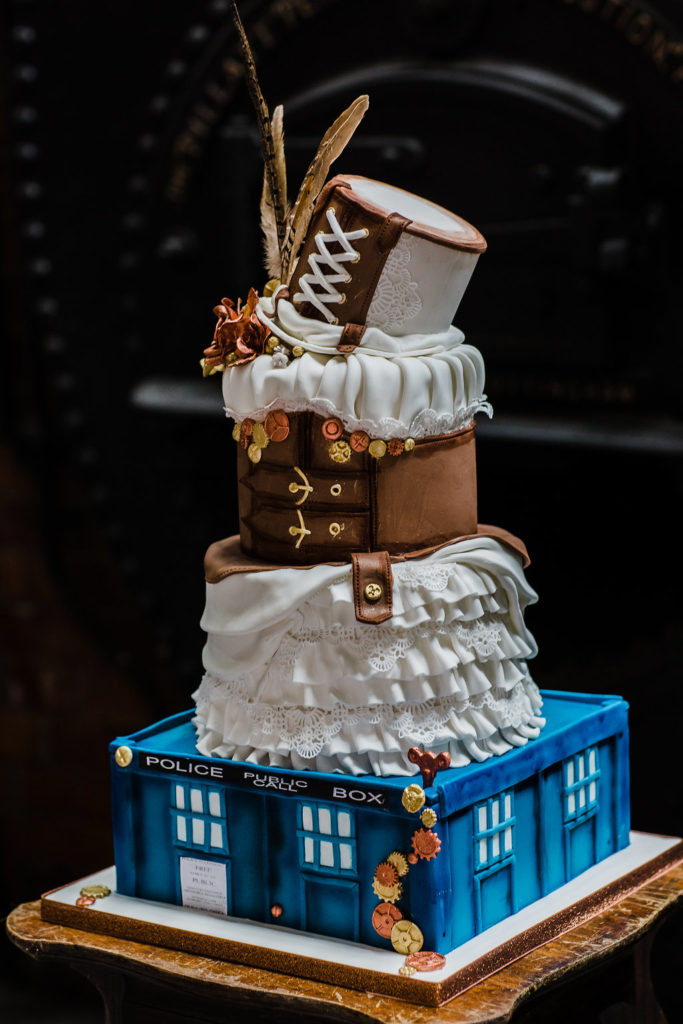 Victorian Dr Who Themed Wedding Cake