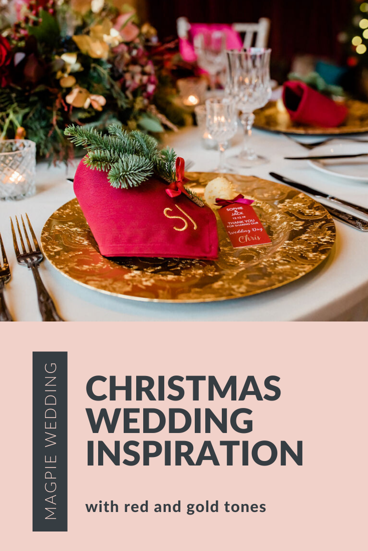 Red and Gold Christmas Wedding Ideas 