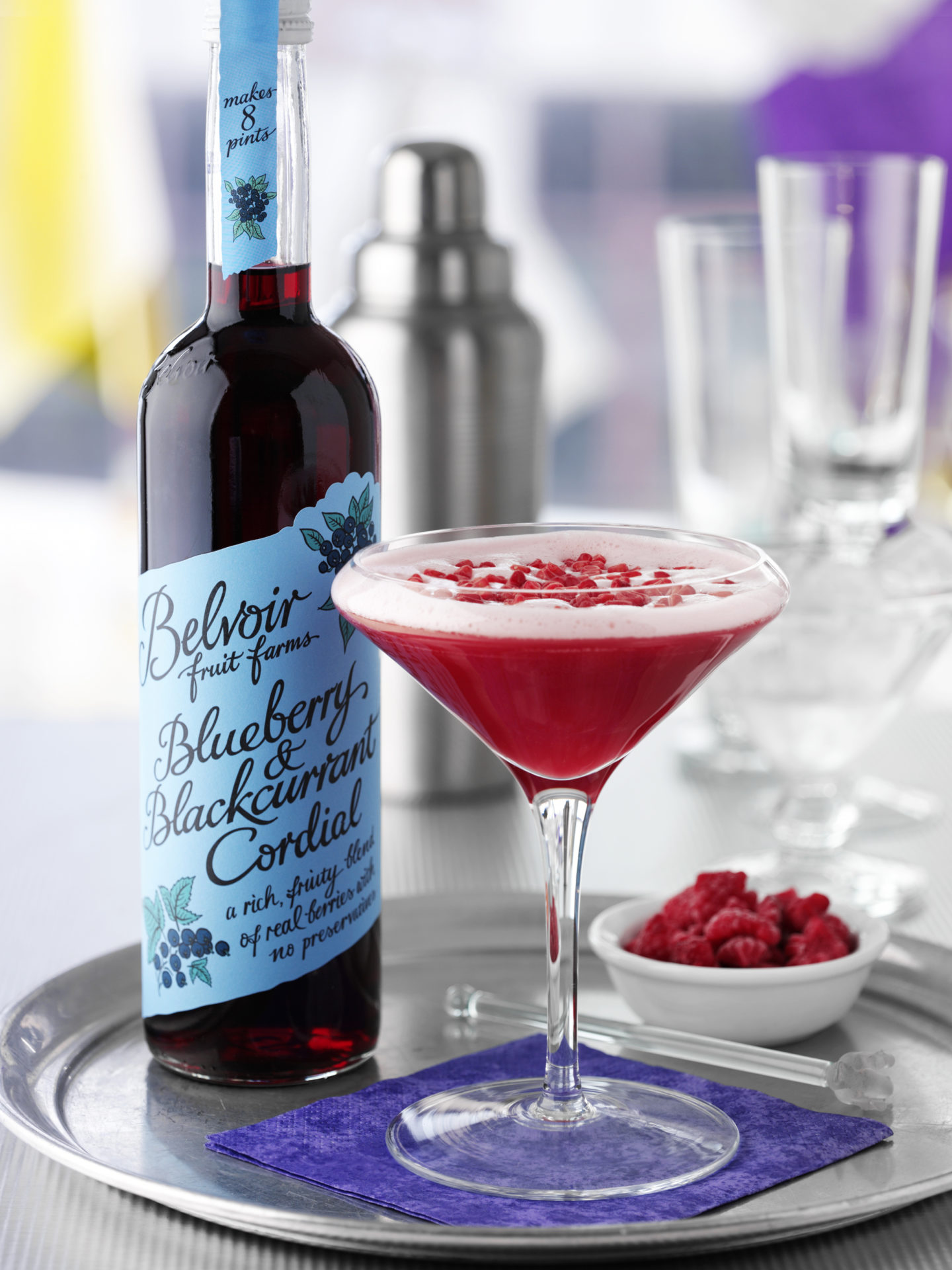 Blackcurrant and Blackberry Fruit Fool Mocktail