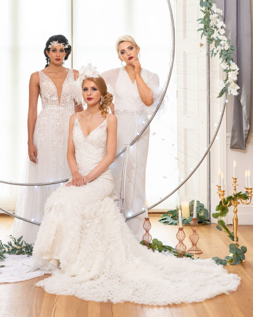 Vintage Glam Wedding Dress Inspiration at Hatfield Place, Essex