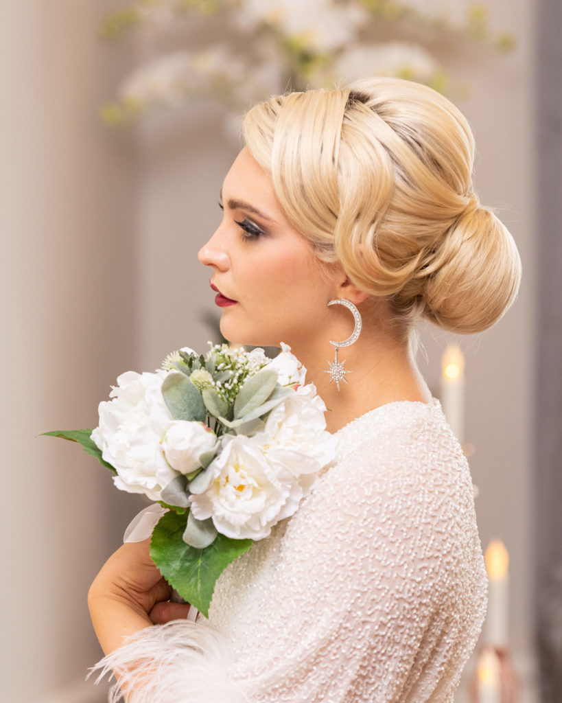 Vintage Glam Wedding Dress Inspiration at Hatfield Place, Essex
