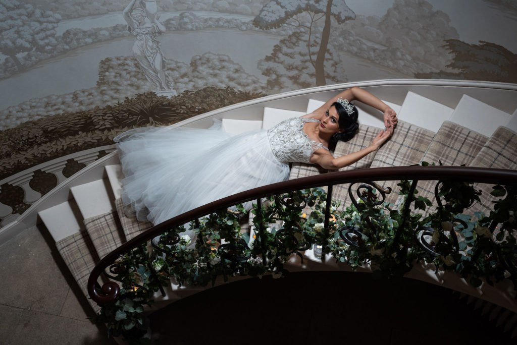 Vintage Glam Wedding Dress Inspiration at Hatfield Place, Essex