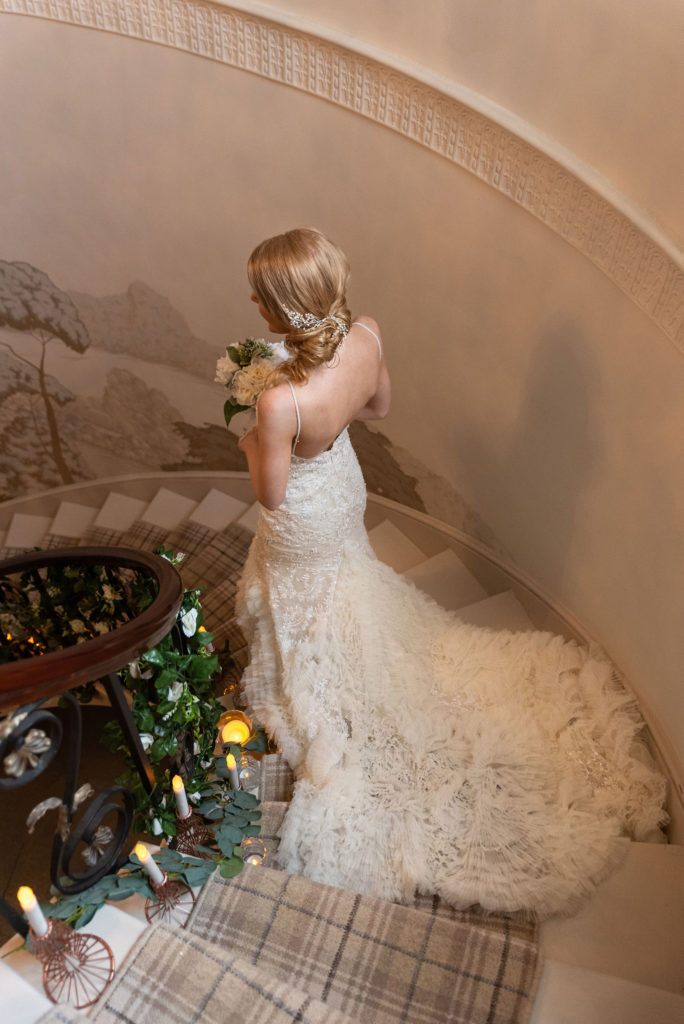 Vintage Glam Wedding Dress Inspiration at Hatfield Place, Essex