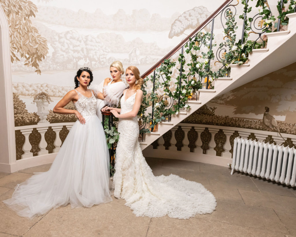 Vintage Glam Wedding Dress Inspiration at Hatfield Place, Essex
