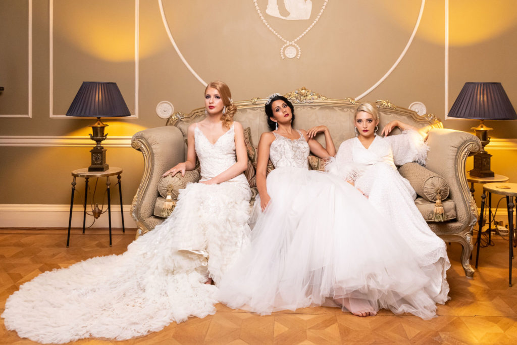 Vintage Glam Wedding Dress Inspiration at Hatfield Place, Essex