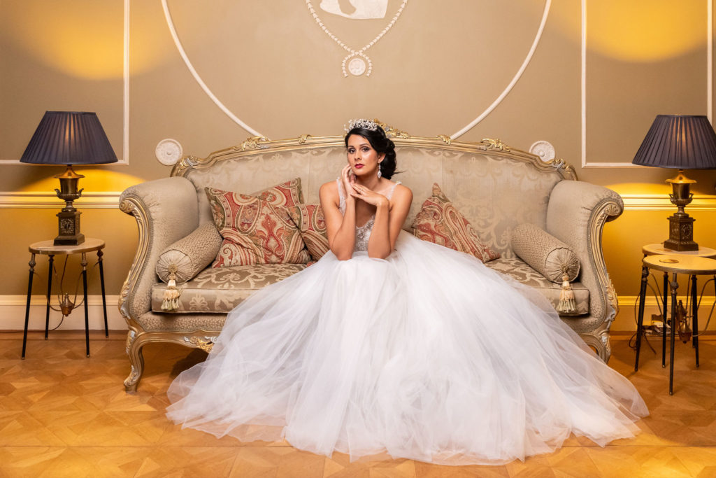 Vintage Glam Wedding Dress Inspiration at Hatfield Place, Essex