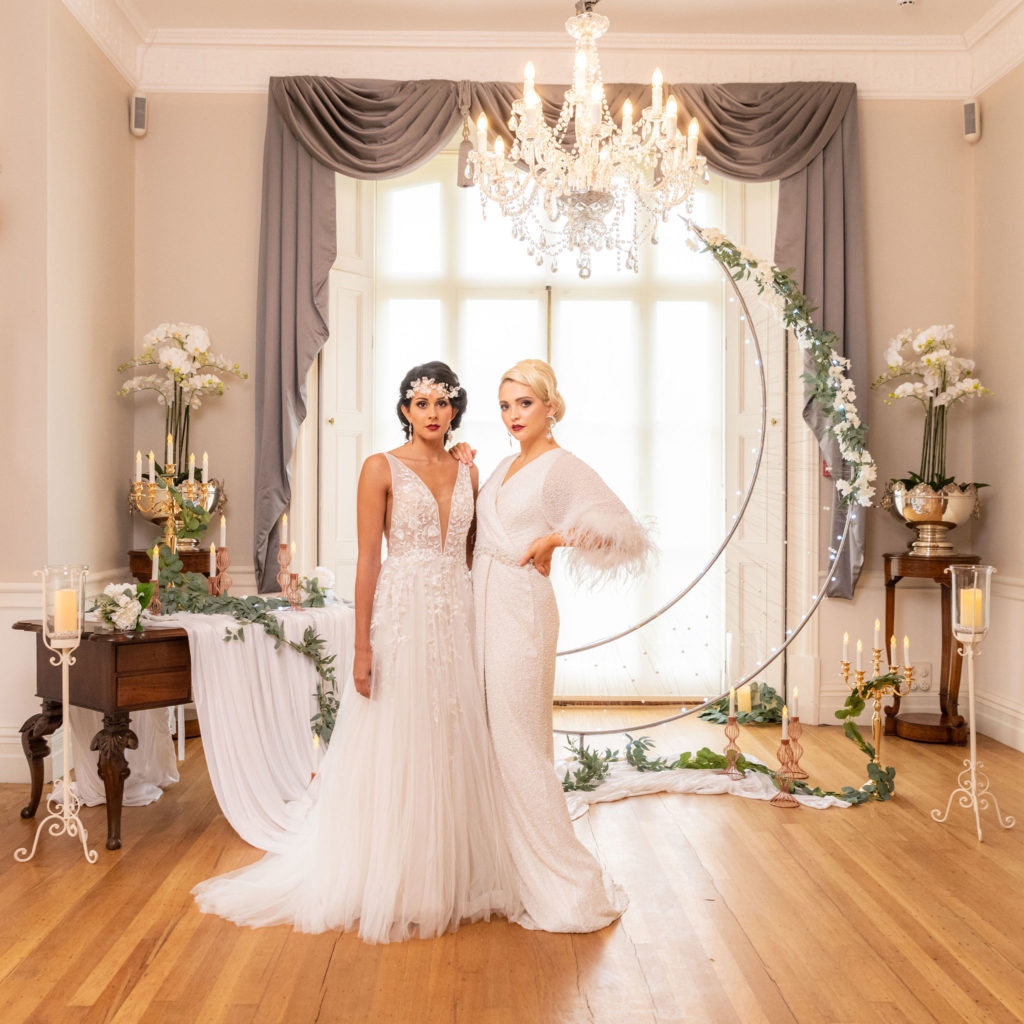 Vintage Glam Wedding Dress Inspiration at Hatfield Place, Essex