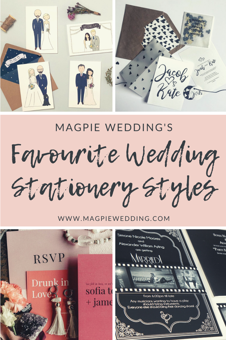 Magpie Wedding's favourite wedding invitation styles