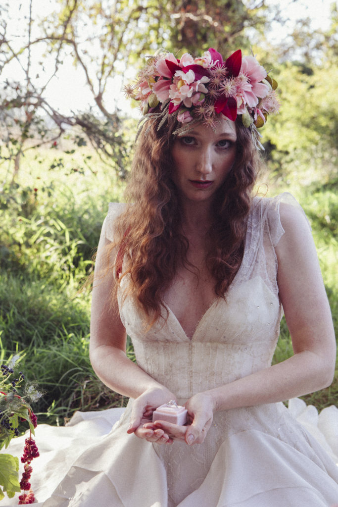 Ethereal Wedding With Dreamy Bridal Headwear and Floral Details