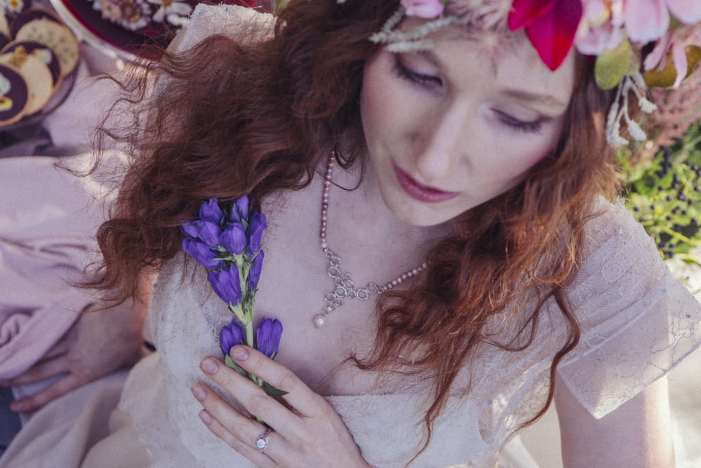 Ethereal Wedding With Dreamy Bridal Headwear and Floral Details