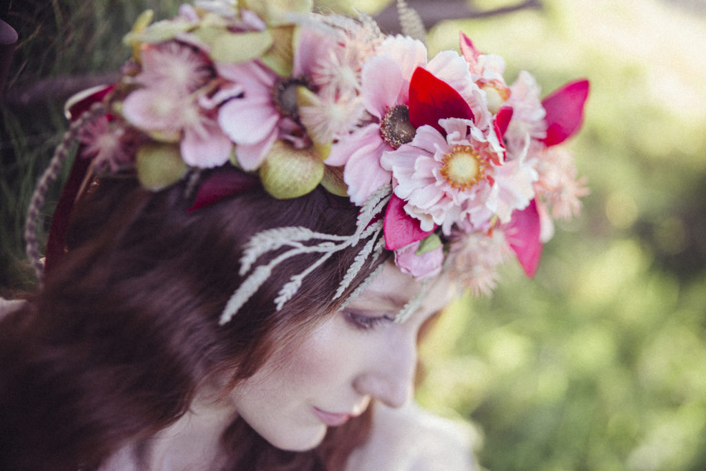 Ethereal Wedding With Dreamy Bridal Headwear and Floral Details