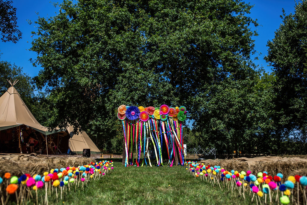 Fiesta Vibe Tipi Wedding at Five Oaks, West Sussex