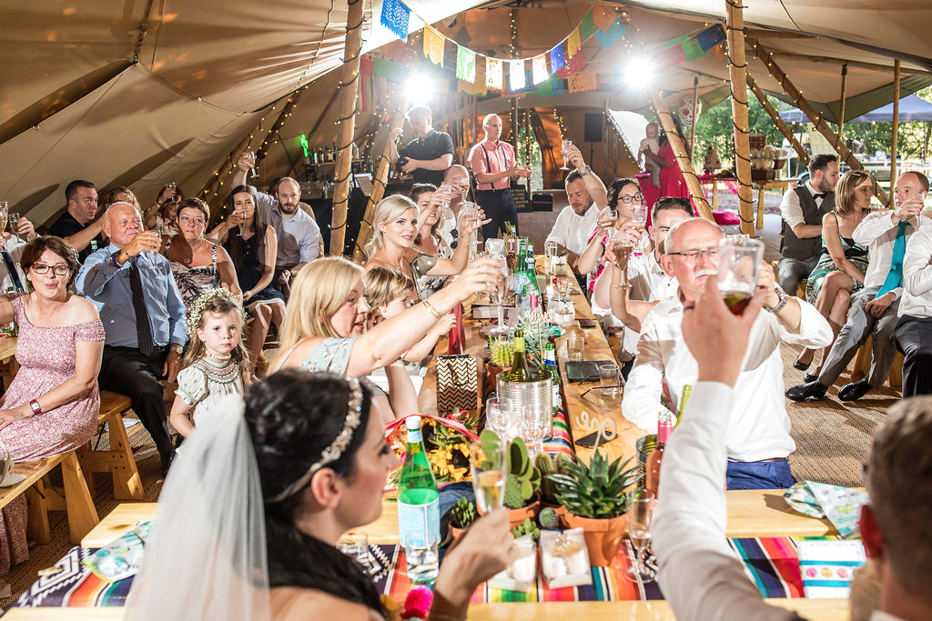 Fiesta Vibe Tipi Wedding at Five Oaks, West Sussex