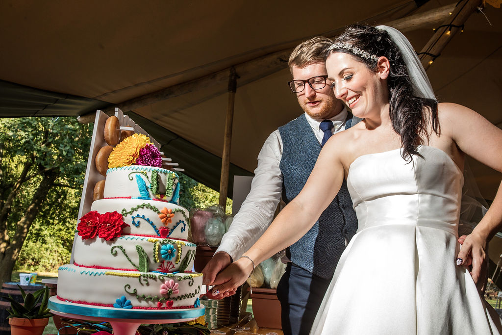 Fiesta Vibe Tipi Wedding at Five Oaks, West Sussex