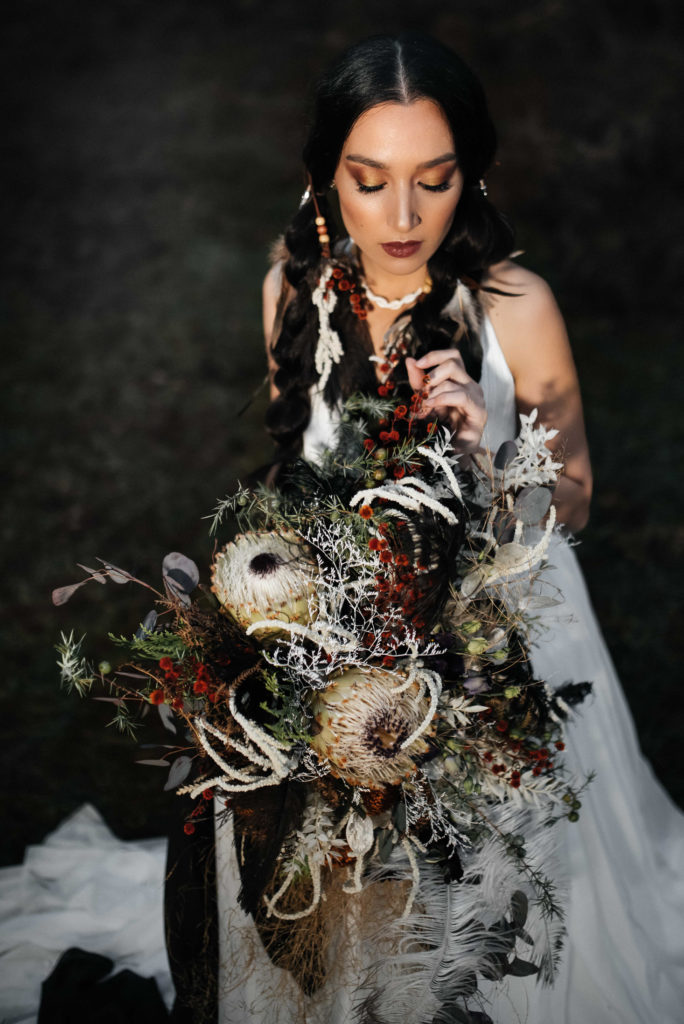 Forest Wedding Inspiration With Alternative Bridal Style 