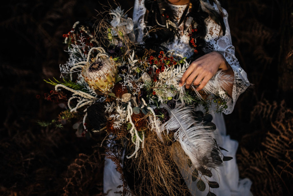 Forest Wedding Inspiration With Alternative Bridal Style