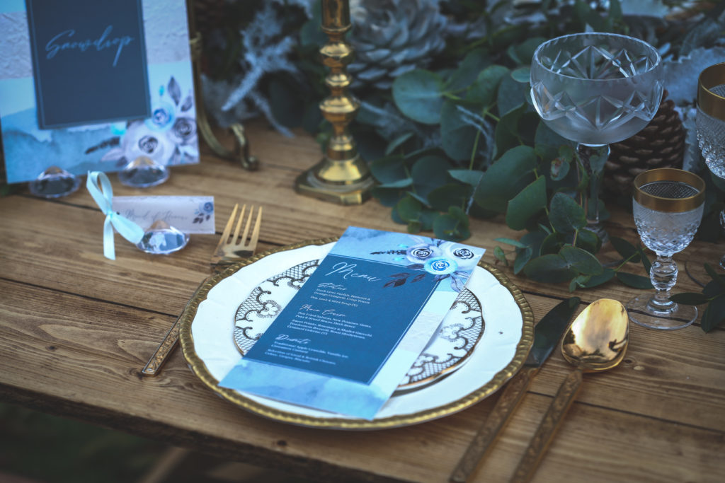 Outdoor Ethical Tea Party Wedding With Classic Blue Hue Styling