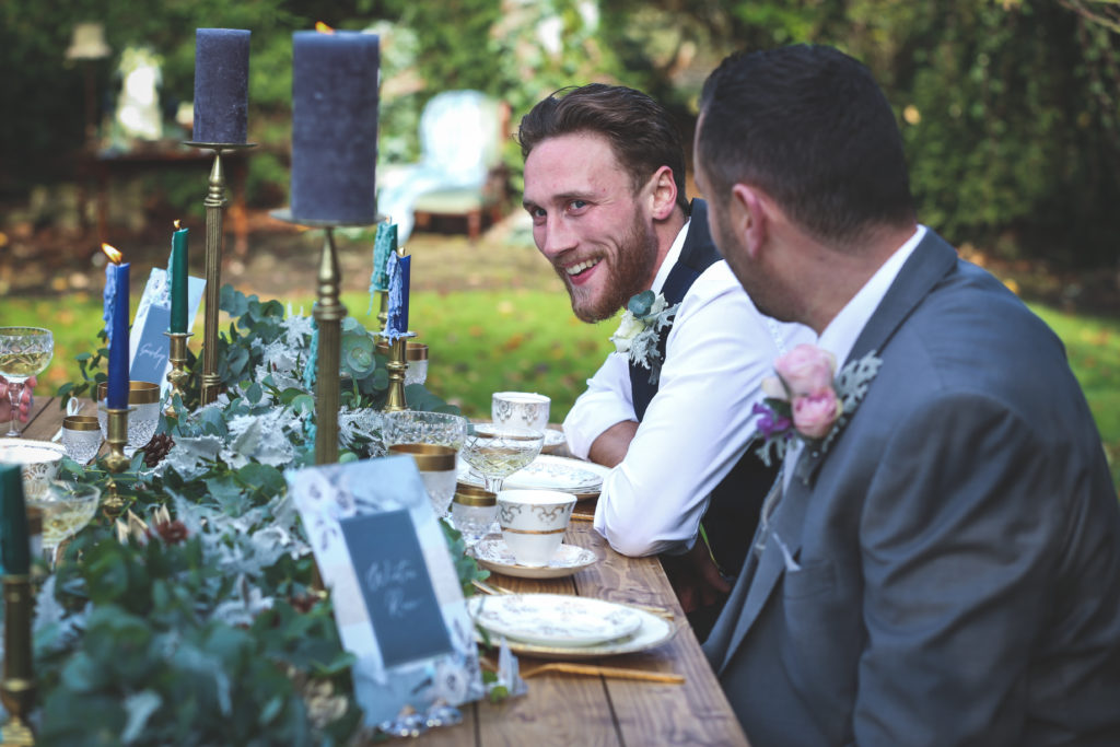 Outdoor Ethical Tea Party Wedding With Classic Blue Hue Styling