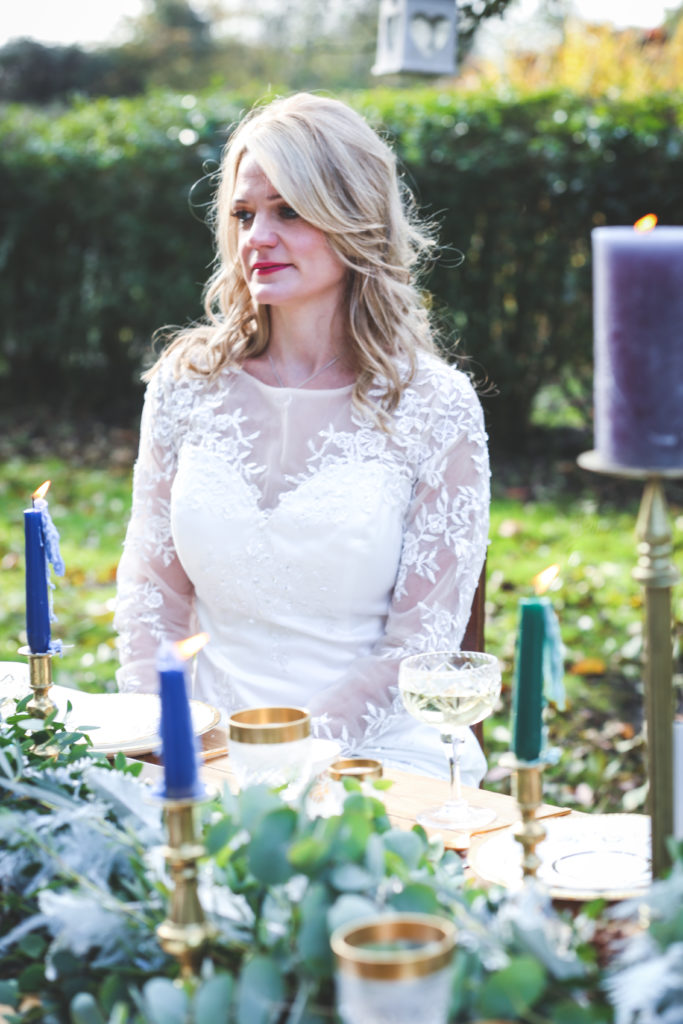 Outdoor Ethical Tea Party Wedding With Classic Blue Hue Styling