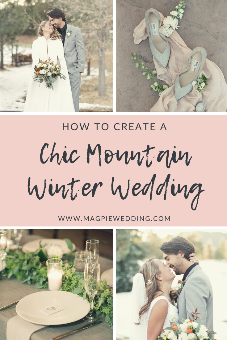 Chic Mountain Ranch Winter Wedding at Albert’s Lodge, Colorado, USA