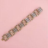 Chunky 1940s Faux Mother of Pearl Vintage Bracelet