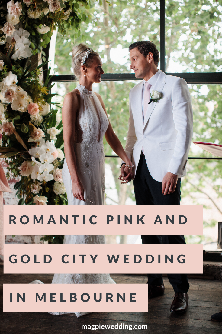 Romantic Pink and Gold Wedding at Panama Dining Room, Melbourne