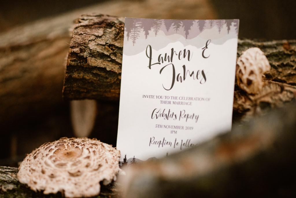 Dark Romantic Outdoor Wedding Inspiration at Upthorpe Wood, Suffolk