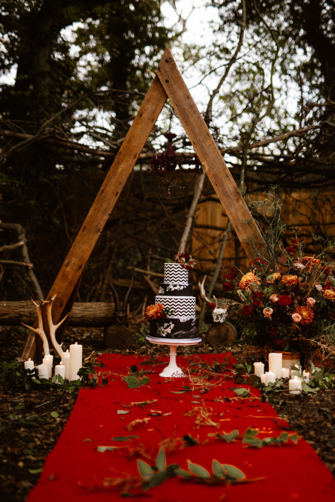 Dark Romantic Outdoor Wedding Inspiration at Upthorpe Wood, Suffolk