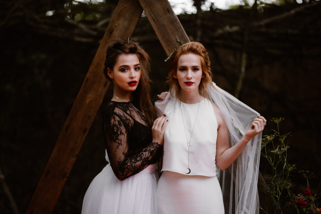 Dark Romantic Outdoor Wedding Inspiration at Upthorpe Wood, Suffolk