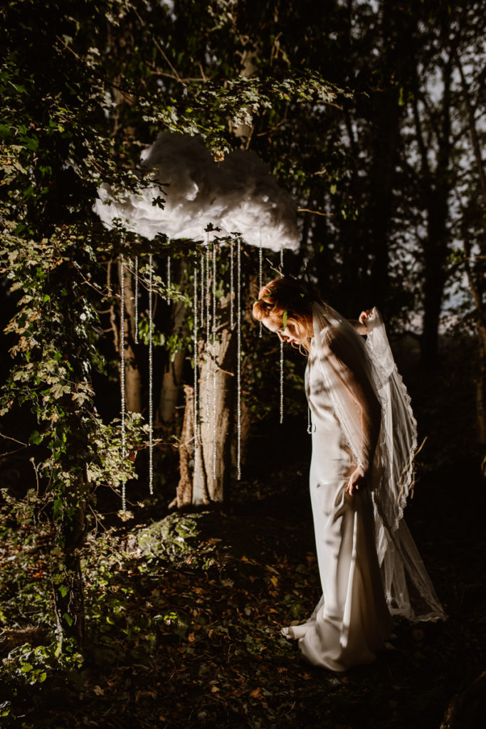 Dark Romantic Outdoor Wedding Inspiration at Upthorpe Wood, Suffolk