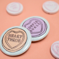Love Heart wedding Badges