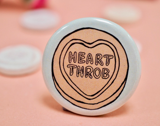 Love Heart wedding Badges