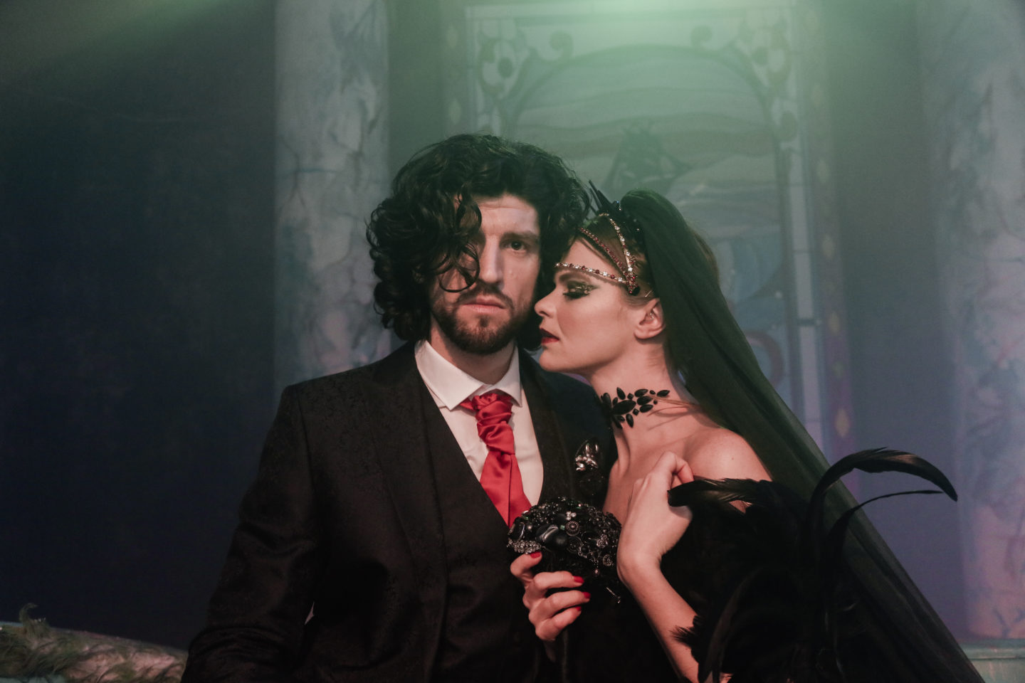 Gothic Opulent Wedding Inspiration At The Vaults, London