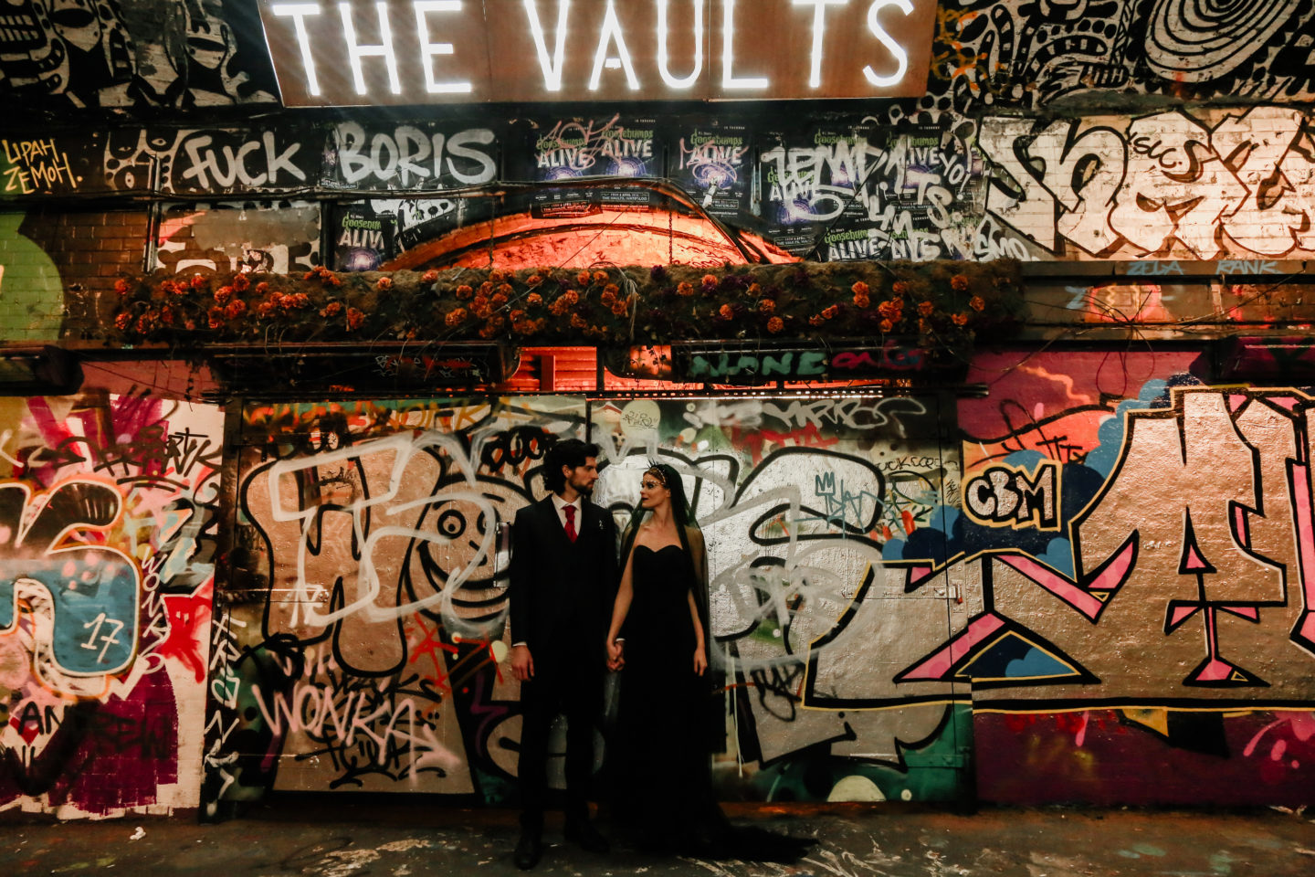 Gothic Opulent Wedding Inspiration At The Vaults, London