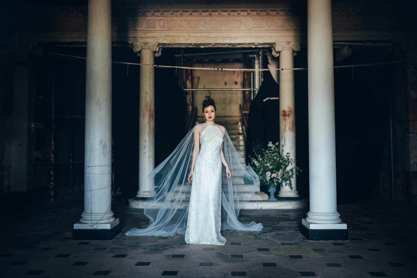 Modern Golden Age Glamour Wedding Dress Inspiration at Poltimore House