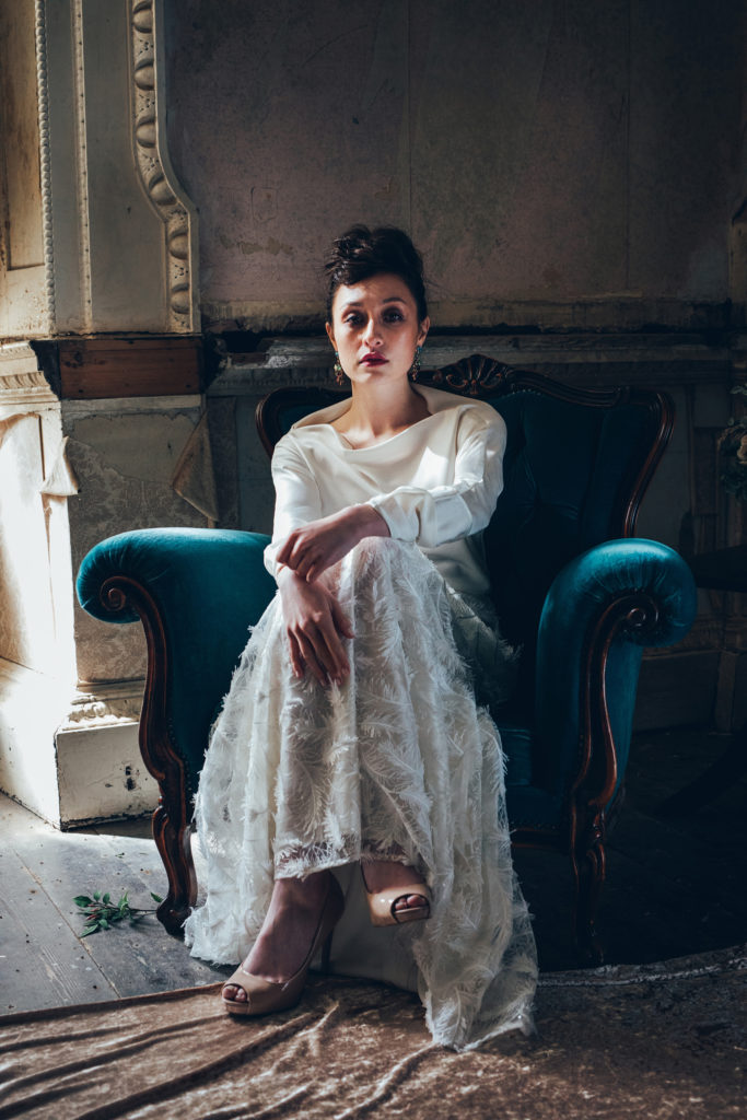 Modern Golden Age Glamour Wedding Dress Inspiration at Poltimore House